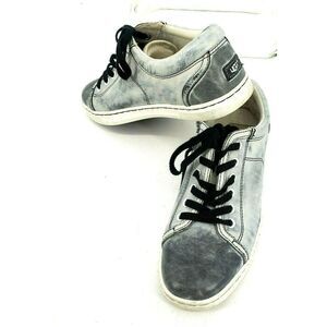 UGG Womens Tomi White Black Sneakers Size 6 US Leather Low Top